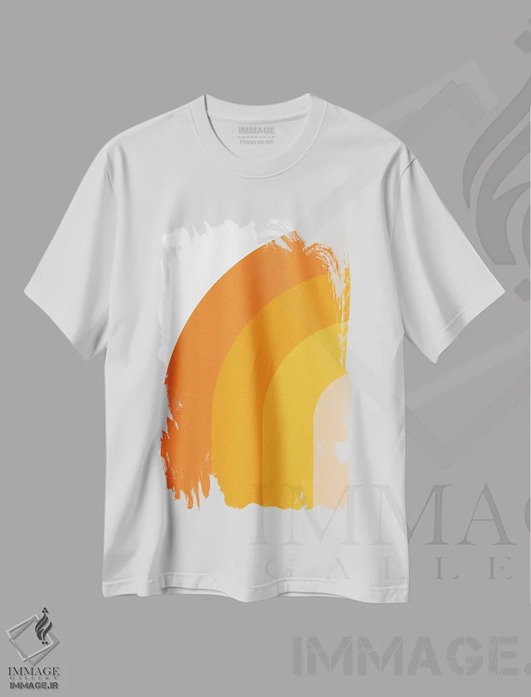 تیشرت سفید طرح دار رترو I، آبستره اثر استودیوی هنر قدیم | immage.ir