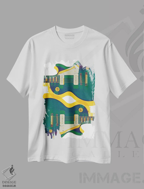 تیشرت سفید طرح دار صخره III، هنر دیجیتال اثر استودیوی هنر قدیم | immage.ir
