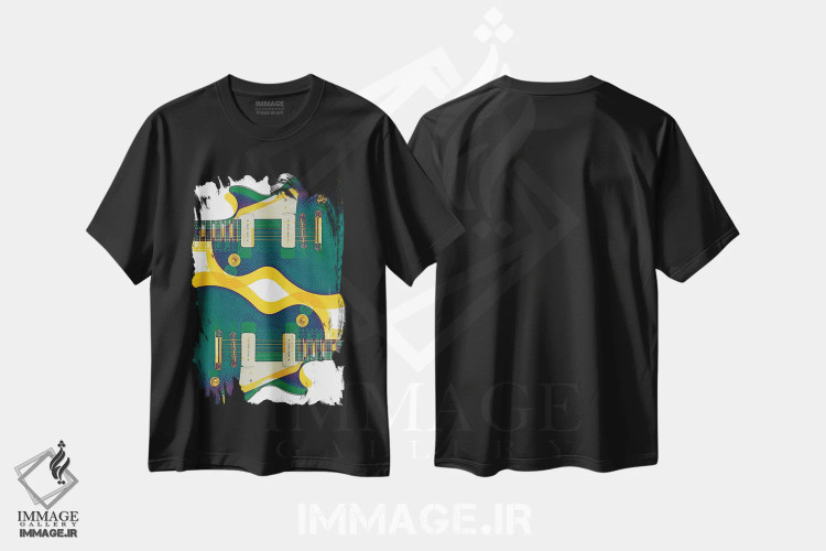 تیشرت مشکی طرح دار صخره III، هنر دیجیتال اثر استودیوی هنر قدیم | فروشگاه ایماژ