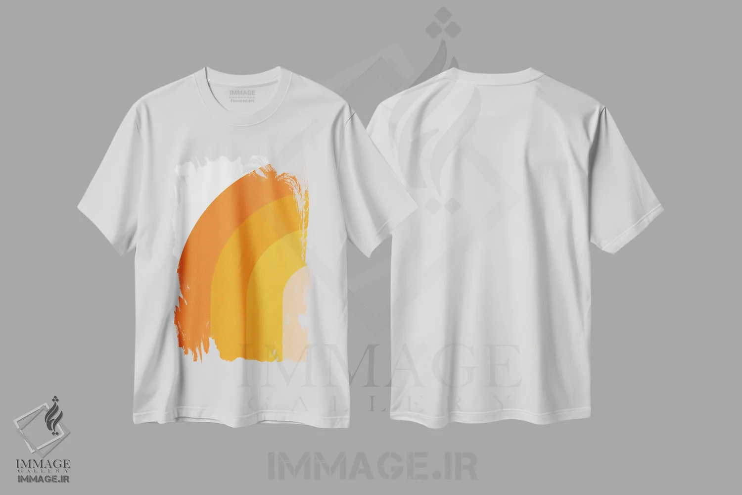 تیشرت سفید طرح دار رترو I، آبستره اثر استودیوی هنر قدیم | immage.ir