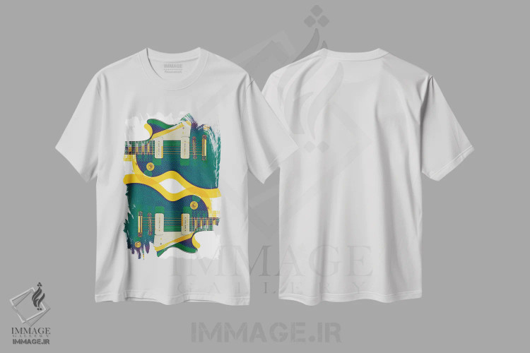 تیشرت سفید طرح دار صخره III، هنر دیجیتال اثر استودیوی هنر قدیم | immage.ir