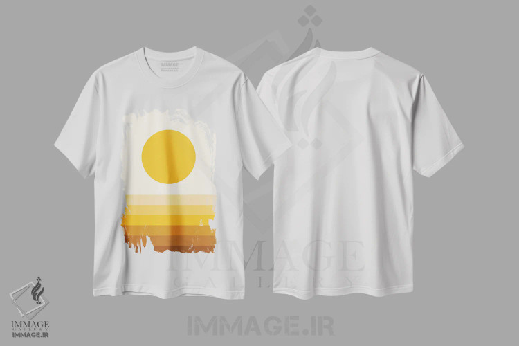 تیشرت سفید طرح دار جوینده خورشید XVIIB، آبستره اثر استودیوی هنر قدیم | immage.ir