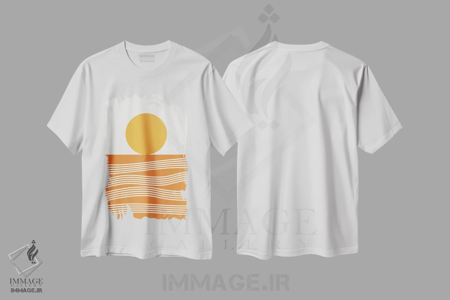 تیشرت سفید طرح دار منظره انتزاعی XVIC، آبستره اثر استودیوی هنر قدیم | فروشگاه ایماژ