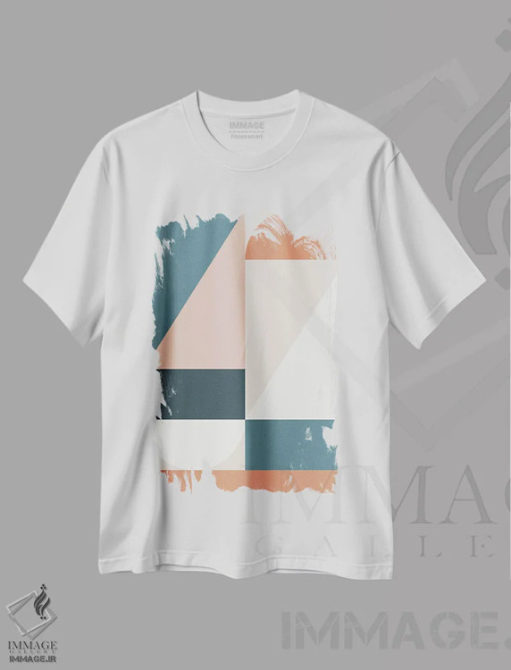 تیشرت سفید طرح دار آمفی تئاتر طبیعی I اثر استودیوی هنر قدیم | فروشگاه ایماژ