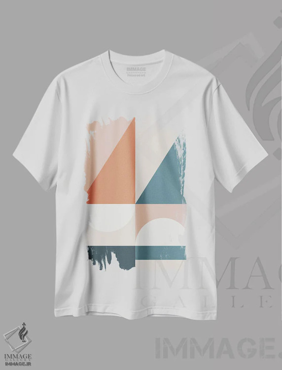 تیشرت سفید طرح دار آمفی تئاتر طبیعی II اثر استودیوی هنر قدیم | فروشگاه ایماژ