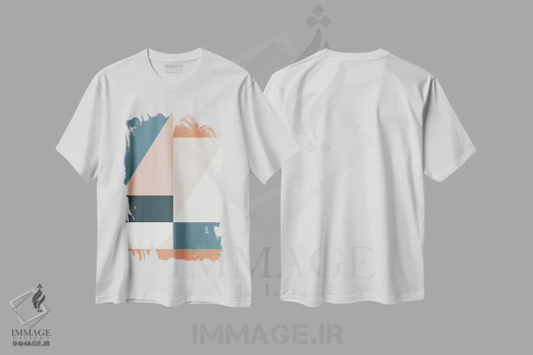 تیشرت سفید طرح دار آمفی تئاتر طبیعی I اثر استودیوی هنر قدیم | فروشگاه ایماژ