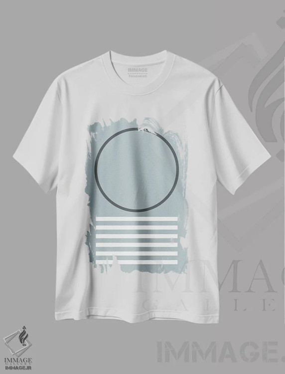 تیشرت سفید طرح دار فرم X اثر استودیوی هنر قدیم | immage.ir