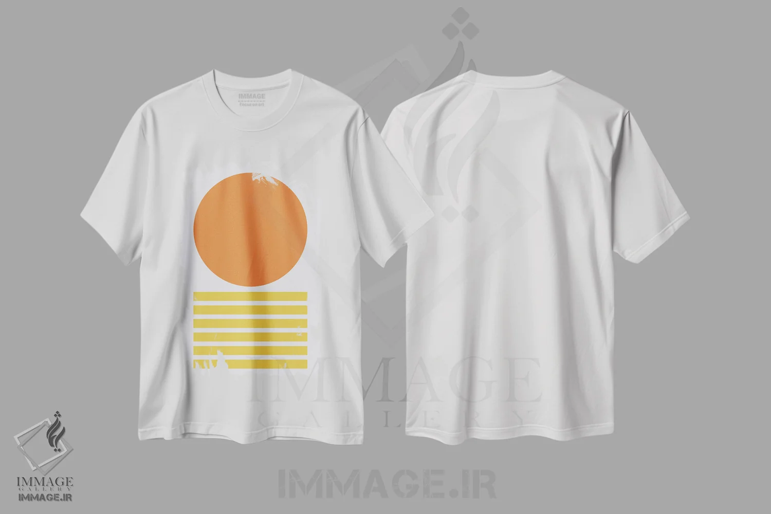 تیشرت سفید طرح دار فرم V اثر استودیوی هنر قدیم | فروشگاه ایماژ