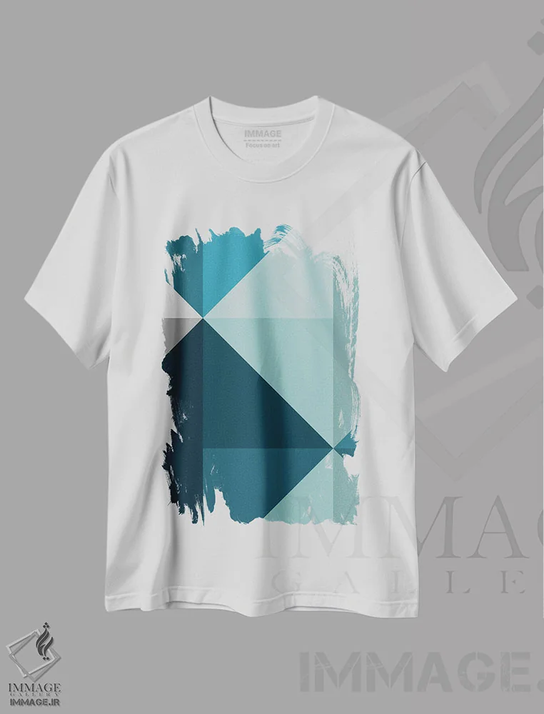 تیشرت سفید طرح دار هندسی XVIII اثر استودیوی هنر قدیم | immage.ir