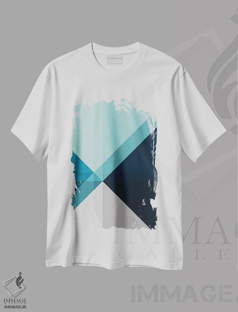 تیشرت سفید طرح دار هندسی XVIIIV اثر استودیوی هنر قدیم | فروشگاه ایماژ