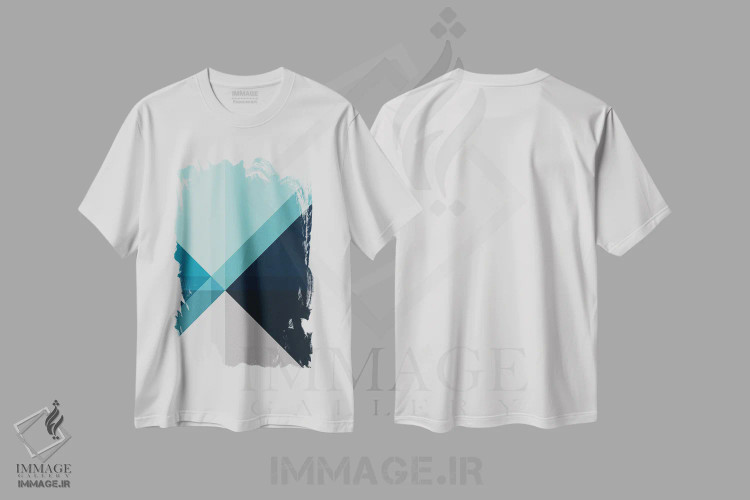 تیشرت سفید طرح دار هندسی XVIIIV اثر استودیوی هنر قدیم | فروشگاه ایماژ