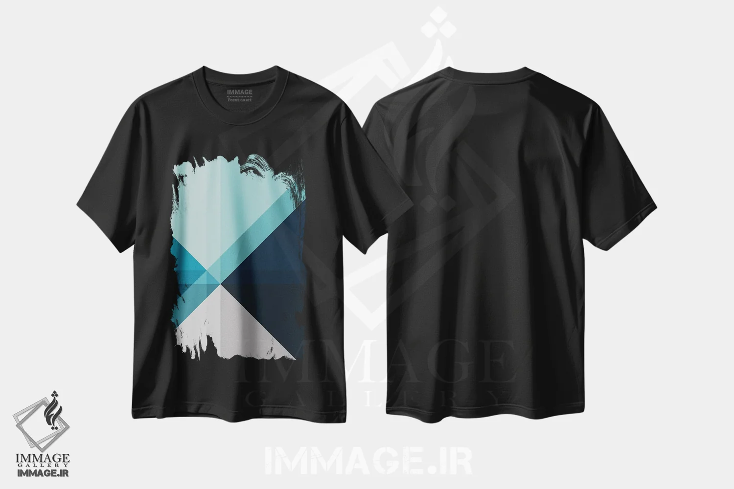 تیشرت مشکی طرح دار هندسی XVIIIV اثر استودیوی هنر قدیم | immage.ir