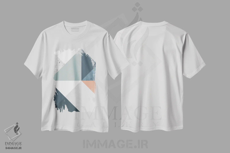 تیشرت سفید طرح دار هندسی مدرن XII اثر استودیوی هنر قدیم | فروشگاه ایماژ