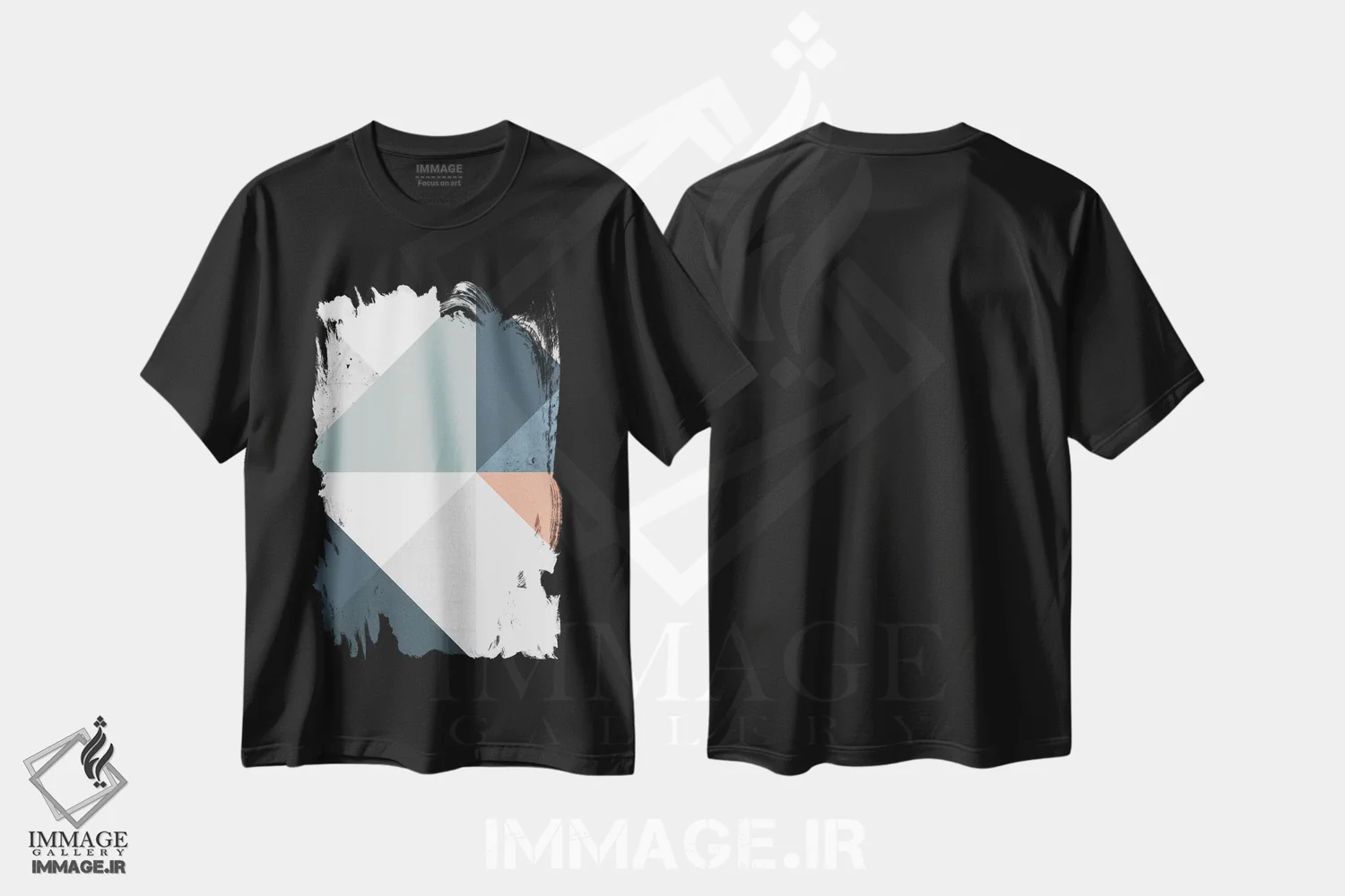 تیشرت مشکی طرح دار هندسی مدرن XII اثر استودیوی هنر قدیم | immage.ir