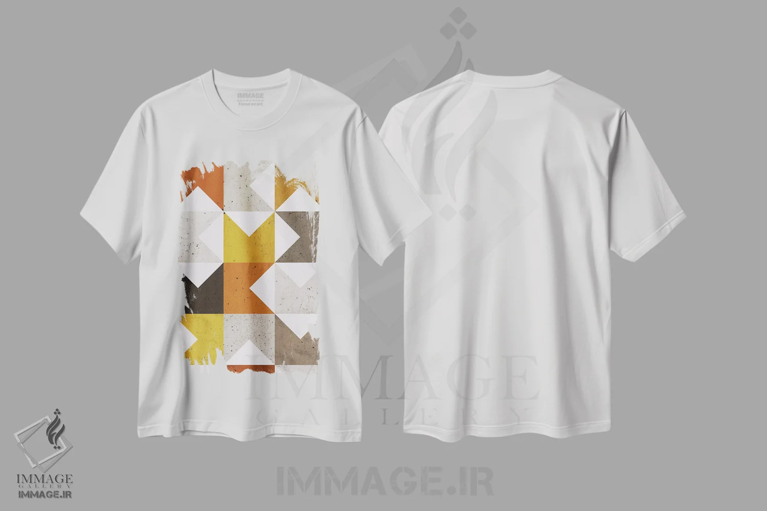 تیشرت سفید طرح دار هندسی مدرن XXI اثر استودیوی هنر قدیم | immage.ir