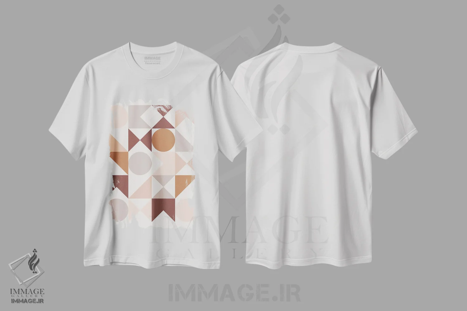 تیشرت سفید طرح دار هندسی مدرن XXV اثر استودیوی هنر قدیم | فروشگاه ایماژ