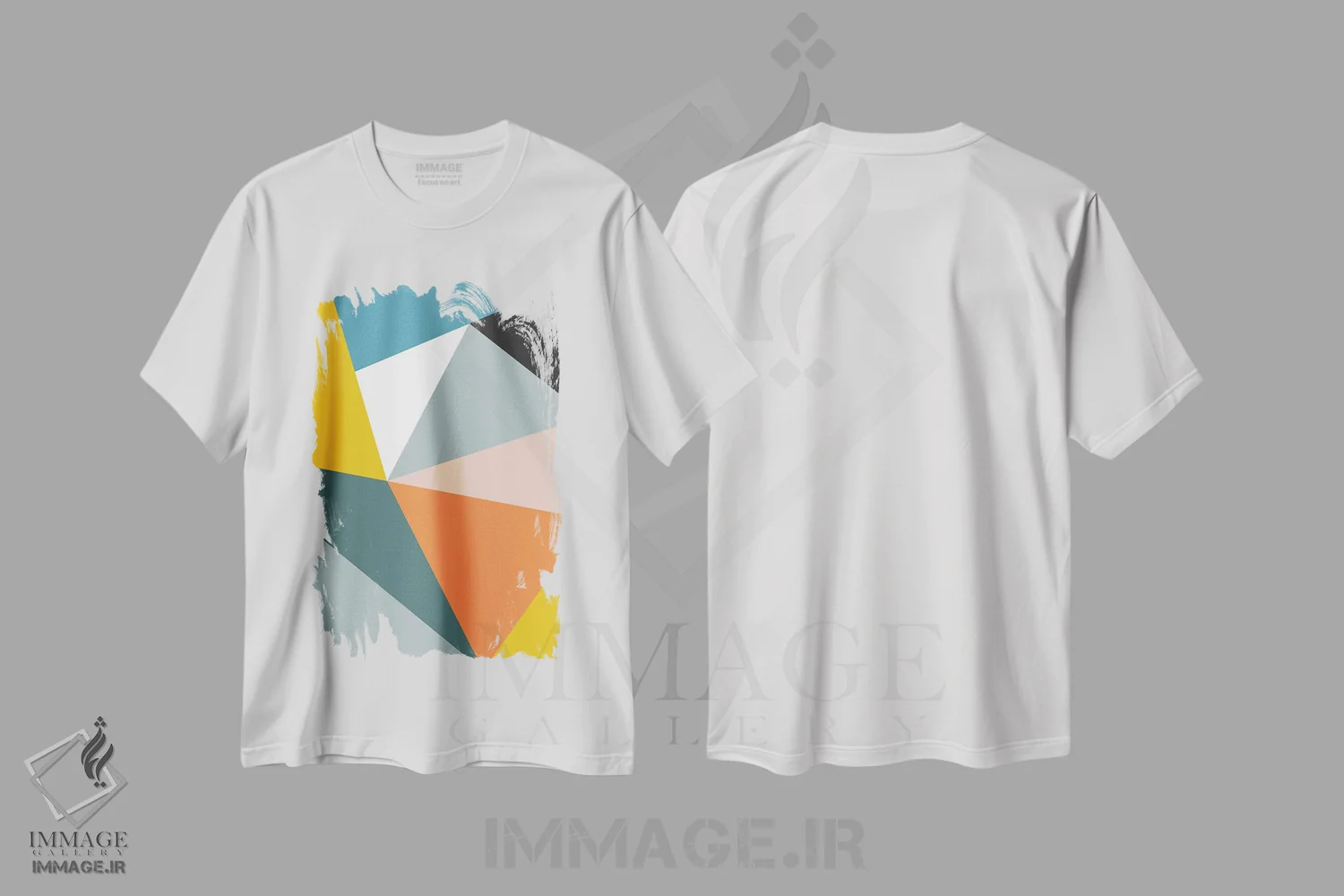 تیشرت سفید طرح دار هندسی مدرن XXXIII اثر استودیوی هنر قدیم | immage.ir