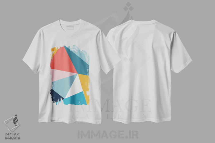 تیشرت سفید طرح دار هندسی مدرن XXXIV اثر استودیوی هنر قدیم | immage.ir
