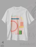 تیشرت سفید طرح دار ترکیب هندسی مدرن شماره ۷۰، آبستره اثر استودیوی هنر قدیم | immage.ir