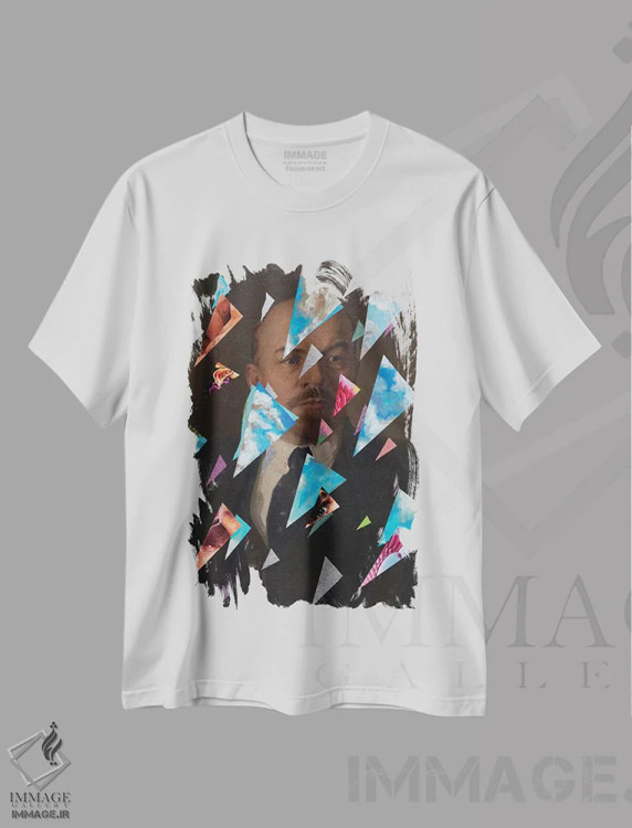 تیشرت سفید طرح دار ترک ها، هنر فاخر معاصر اثر الکساندر بالبیشف | فروشگاه ایماژ