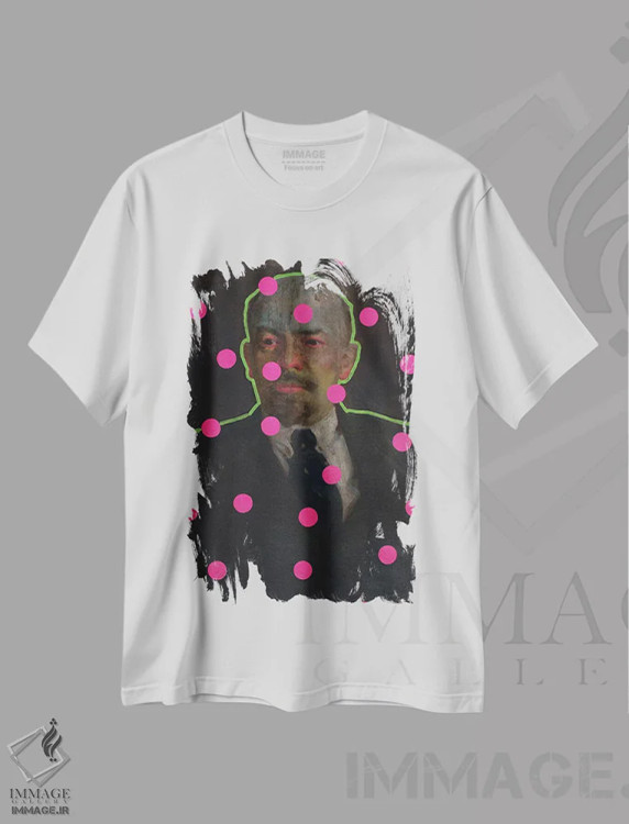تیشرت سفید طرح دار لنین زامبی، هنر فاخر معاصر اثر الکساندر بالبیشف | immage.ir