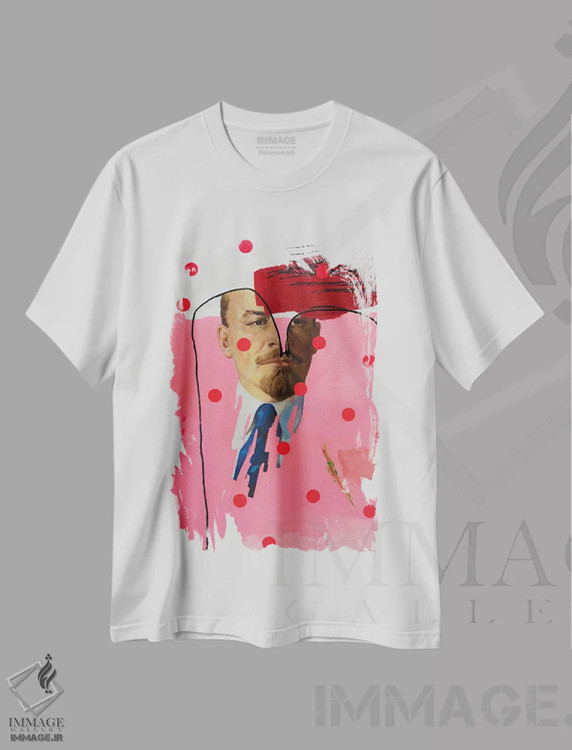 تیشرت سفید طرح دار شما کی هستید، آقای لنین؟، هنر فاخر معاصر اثر الکساندر بالبیشف | immage.ir