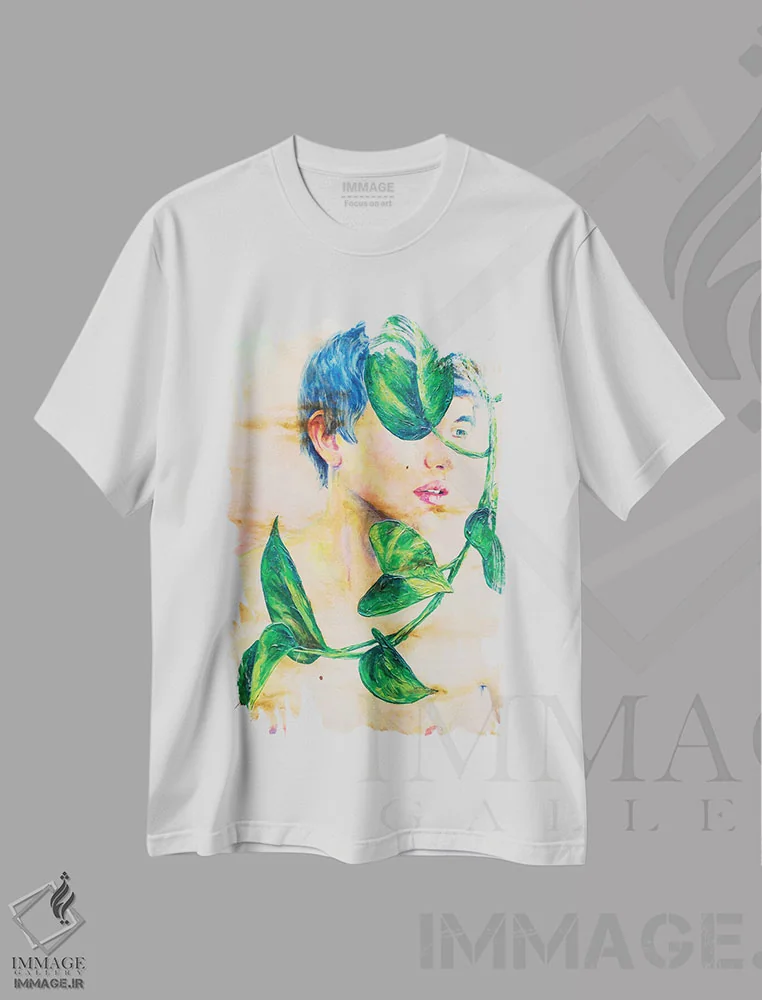 تیشرت سفید طرح دار اپی پرمنوم، هنر فاخر معاصر اثر الکساندر بالبیشف | immage.ir