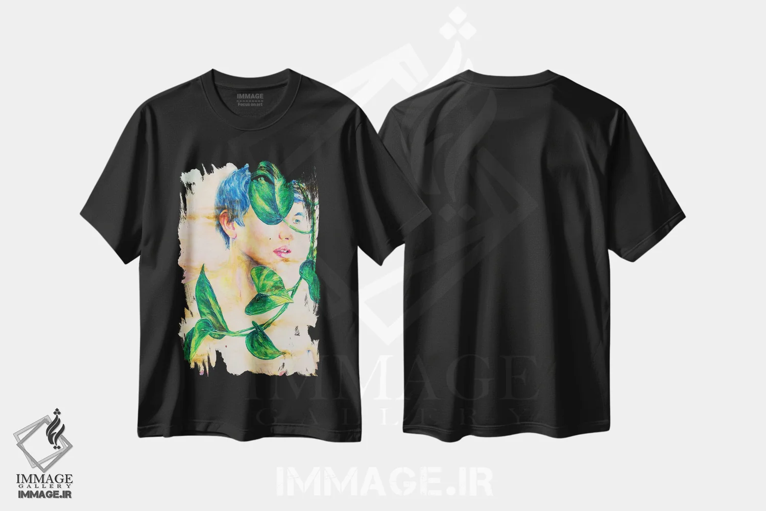 تیشرت مشکی طرح دار اپی پرمنوم، هنر فاخر معاصر اثر الکساندر بالبیشف | فروشگاه ایماژ