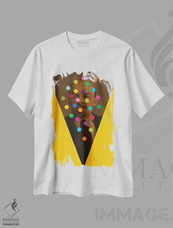 تیشرت سفید طرح دار گوشه لنین، مدیوم اثر الکساندر بالبیشف | فروشگاه ایماژ