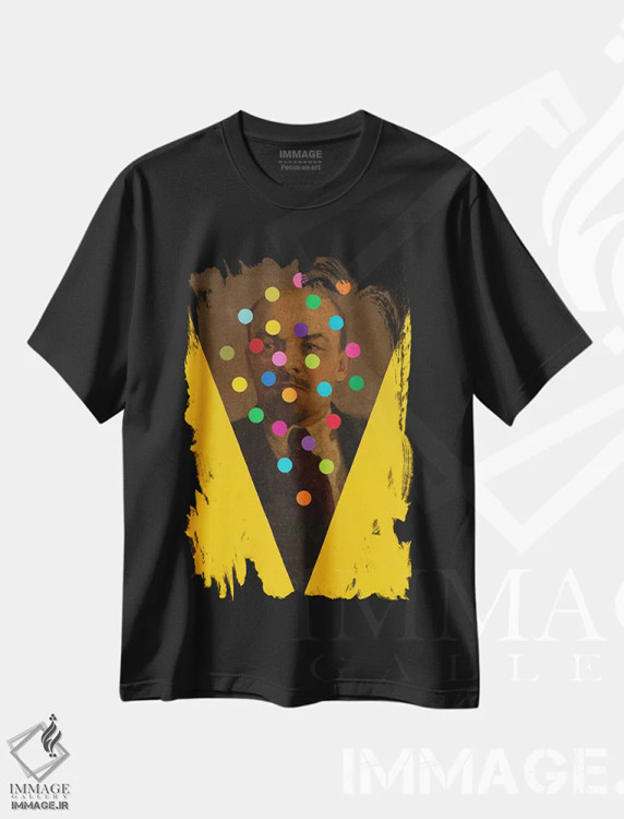 تیشرت مشکی طرح دار گوشه لنین، مدیوم اثر الکساندر بالبیشف | immage.ir