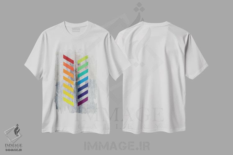 تیشرت سفید طرح دار لنین با نوارهای مورب، مدیوم اثر الکساندر بالبیشف | immage.ir