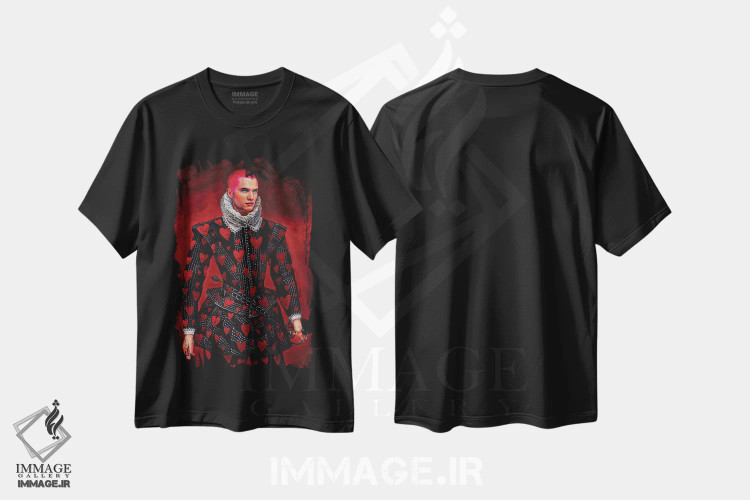 تیشرت مشکی طرح دار سرباز دل، هنر فاخر معاصر اثر الکساندر بالبیشف | immage.ir