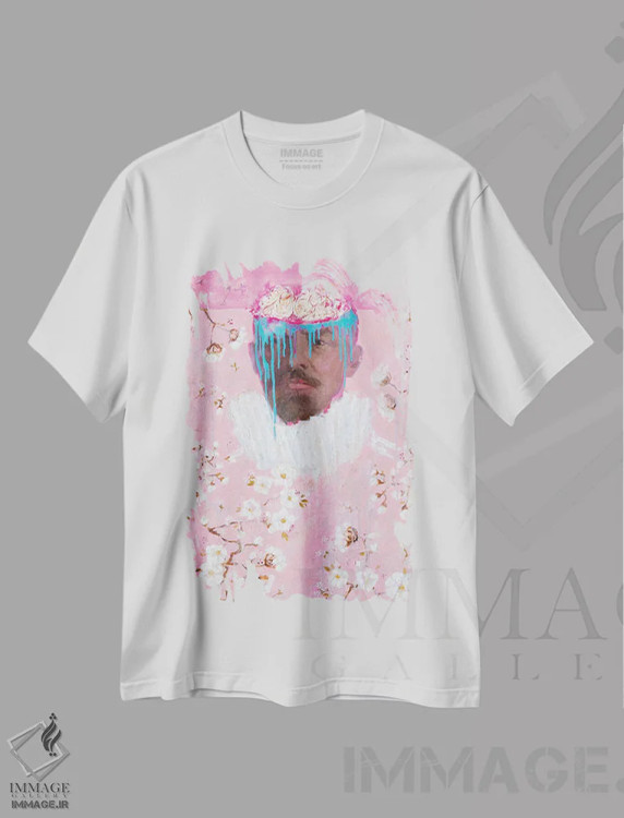 تیشرت سفید طرح دار هاراکیری، هنر فاخر معاصر اثر الکساندر بالبیشف | immage.ir