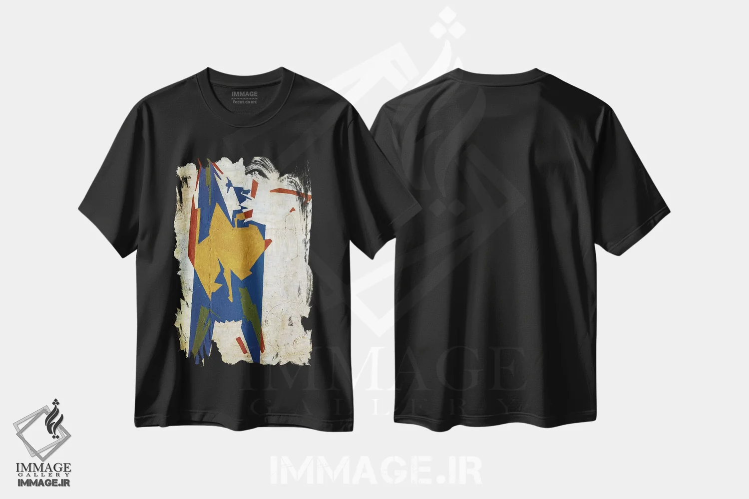 تیشرت مشکی طرح دار مرد اثر الکساندر بالبیشف | فروشگاه ایماژ
