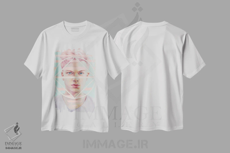تیشرت سفید طرح دار دایره پاچکو، هنر فاخر معاصر اثر الکساندر بالبیشف | immage.ir