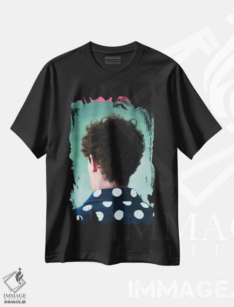تیشرت مشکی طرح دار پیراهن خال خال، هنر فاخر معاصر اثر الکساندر بالبیشف | immage.ir