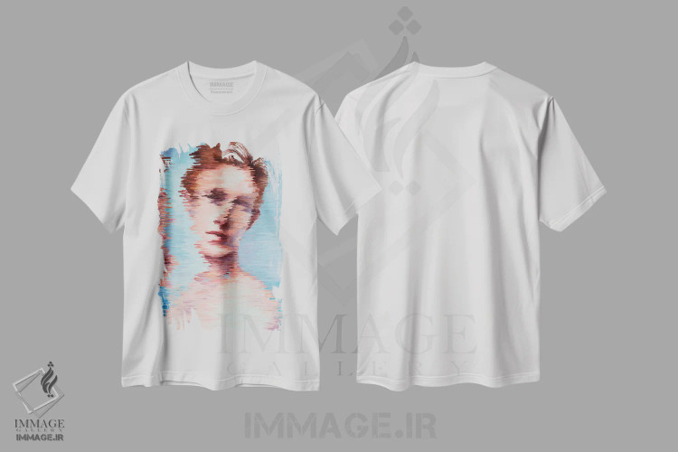 تیشرت سفید طرح دار شکاف، هنر فاخر معاصر اثر الکساندر بالبیشف | immage.ir