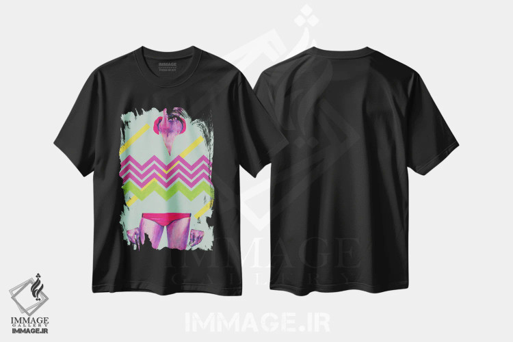 تیشرت مشکی طرح دار سویشرت، هنر فاخر معاصر اثر الکساندر بالبیشف | فروشگاه ایماژ
