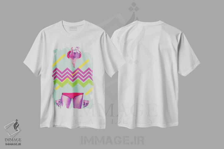 تیشرت سفید طرح دار سویشرت، هنر فاخر معاصر اثر الکساندر بالبیشف | immage.ir