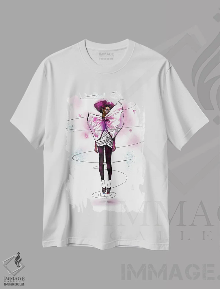 تیشرت سفید طرح دار شناور، هنر آمریکایی آفریقایی تبار اثر جیسون اوبرایان | immage.ir