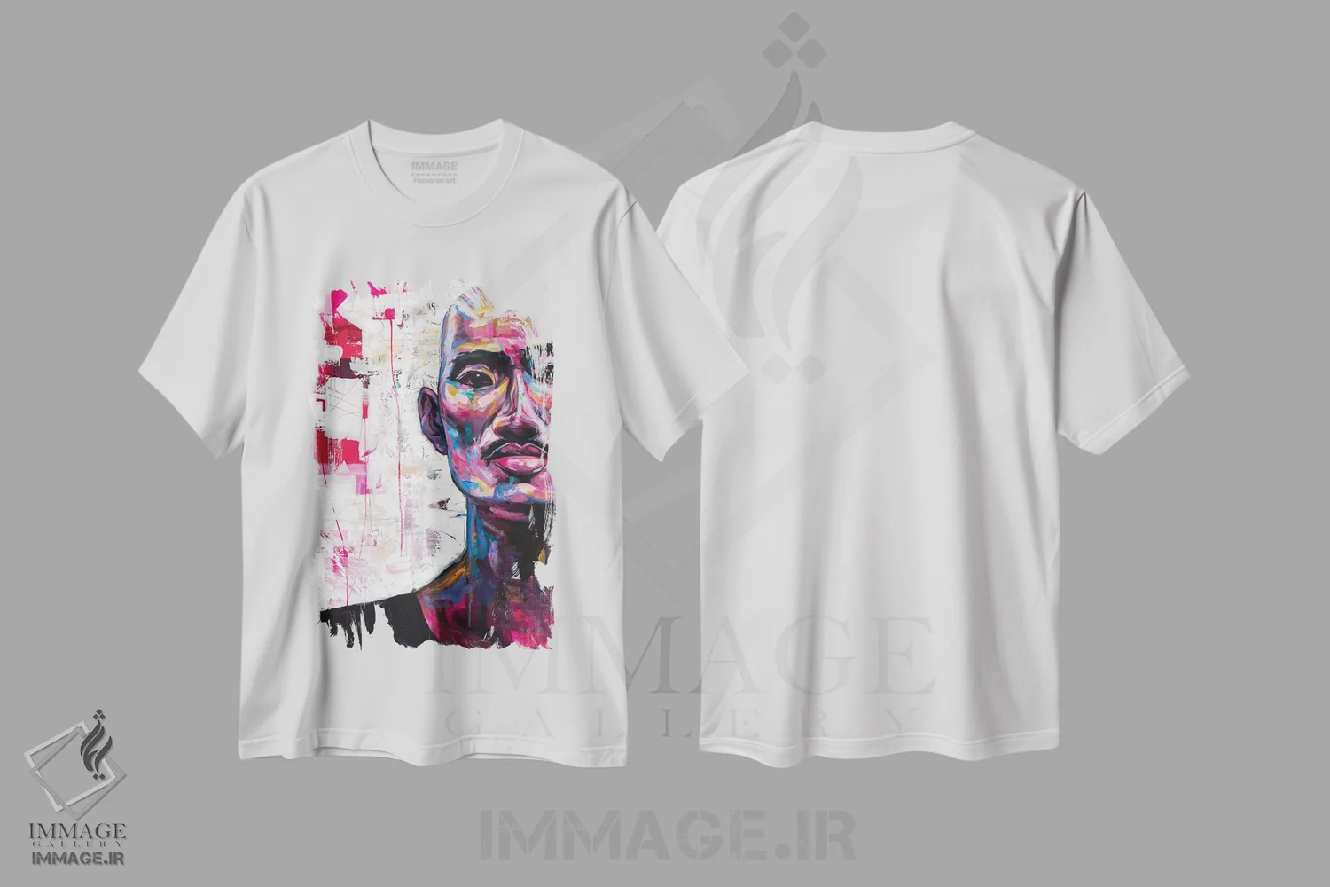 تیشرت سفید طرح دار زمان نشان خواهد داد، دکور معاصر اثر جیسون اوبرایان | فروشگاه ایماژ