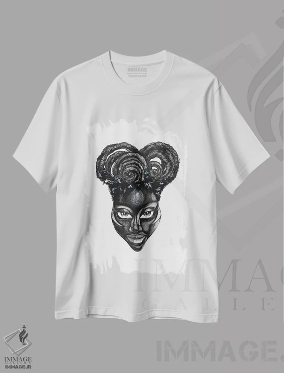 تیشرت سفید طرح دار باشکوه، هنر آمریکایی آفریقایی تبار اثر جیسون اوبرایان | immage.ir