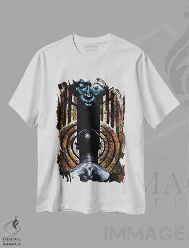 تیشرت سفید طرح دار بیداری، هنر آمریکایی آفریقایی تبار اثر جیسون اوبرایان | فروشگاه ایماژ
