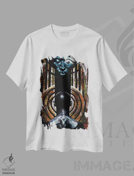 تیشرت سفید طرح دار بیداری، هنر آمریکایی آفریقایی تبار اثر جیسون اوبرایان | فروشگاه ایماژ