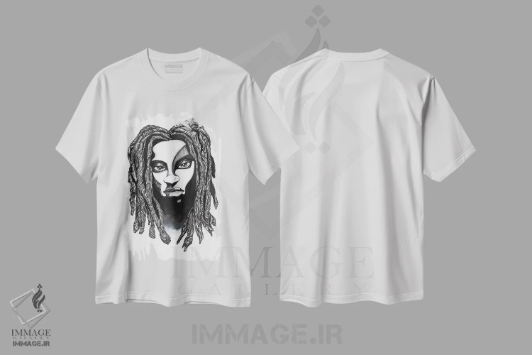 تیشرت سفید طرح دار این تاج من است، هنر آمریکایی آفریقایی تبار اثر جیسون اوبرایان | فروشگاه ایماژ