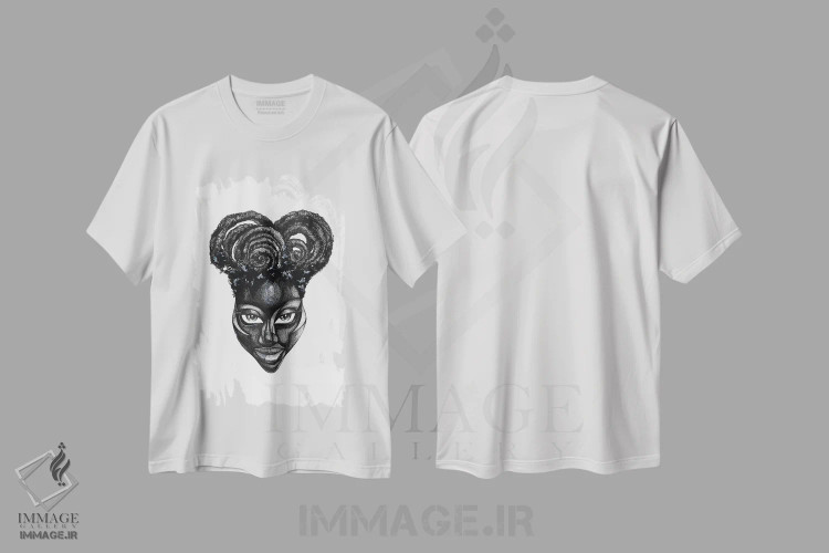 تیشرت سفید طرح دار باشکوه، هنر آمریکایی آفریقایی تبار اثر جیسون اوبرایان | immage.ir