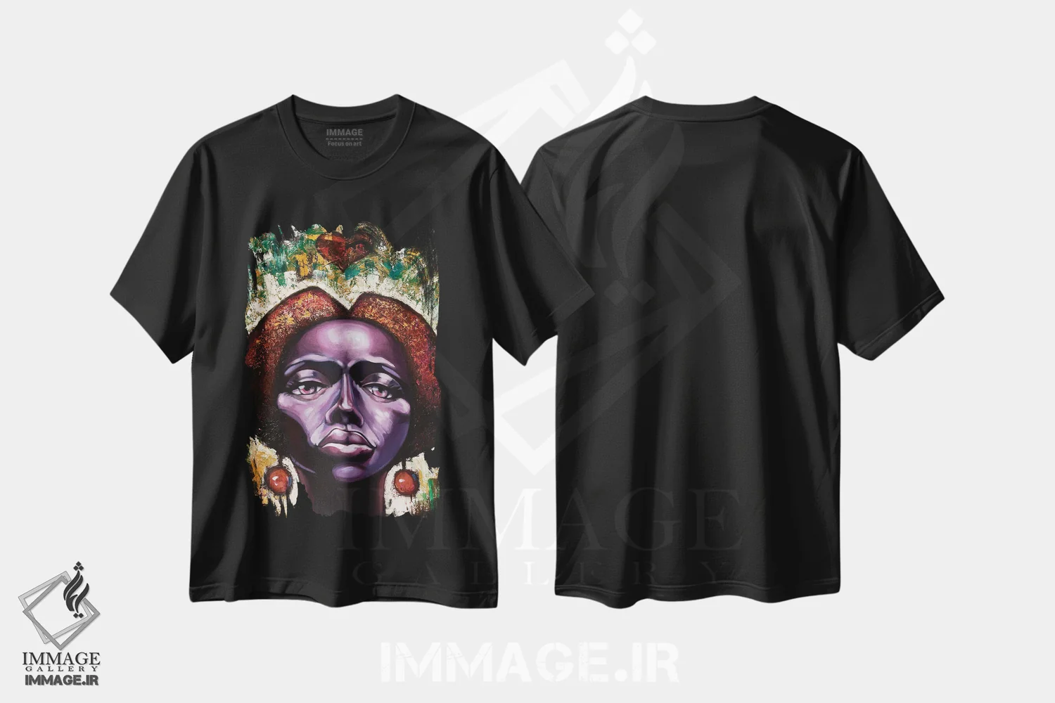 تیشرت مشکی طرح دار قلب گیلاس، هنر آمریکایی آفریقایی تبار اثر جیسون اوبرایان | immage.ir