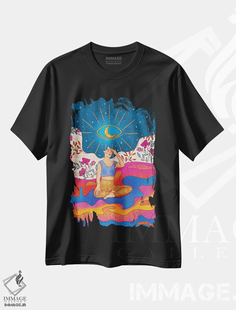 تیشرت مشکی طرح دار زنِ دوراندیش، دکوراسیون جایگزین اثر اولیویا بورکی | immage.ir