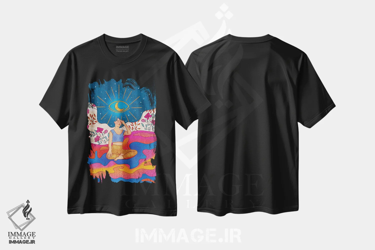 تیشرت مشکی طرح دار زنِ دوراندیش، دکوراسیون جایگزین اثر اولیویا بورکی | immage.ir