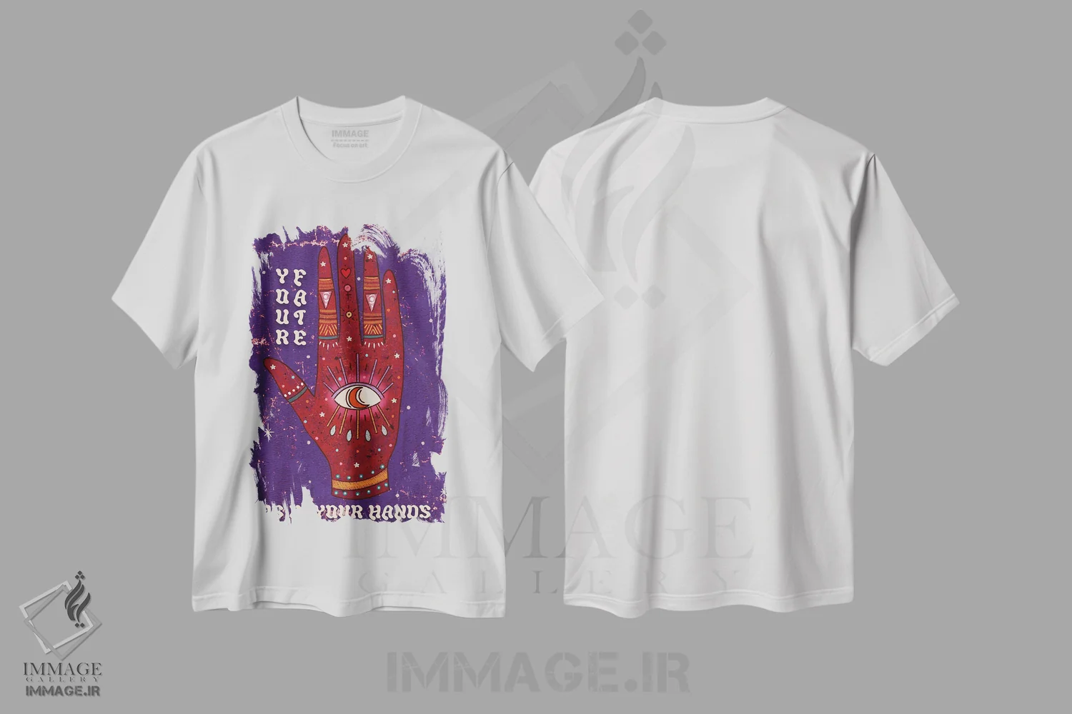 تیشرت سفید طرح دار سرنوشتت در دستان توست، هنر آمریکایی آفریقایی تبار اثر اولیویا بورکی | فروشگاه ایماژ